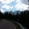 Blick in die Dolomiten während Auffahrt zum Karerpass