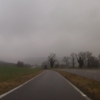Blick in Richtung Bürensteig, Nebel und Schneeregen