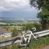 Blick zum Mutschellen und den Regenwolken über dem Limmattal