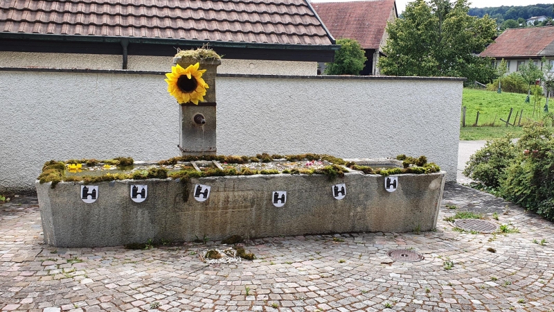 Brunnen in Brugg nach dem Jugendfest