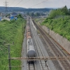 Güterzug auf der Aarebrücke zum Bözberg