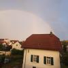 Regenbogen über dem Quartier