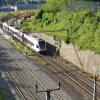 Ausfahrt aus dem Bahnhof Brugg in Richtung Birrfeld