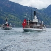 Dampfschiffe vor Weggis und Vitznau