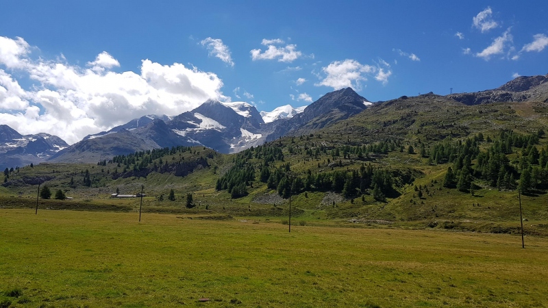 Während der Fahrt auf die Bernina