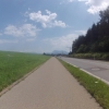 Radweg zwischen Hochdorf und Ballwil mit Blick zur Rigi
