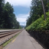 Radweg und Bahntrasse
