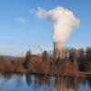 Dampffahne aus dem Kühlturm von Kernkraftwerk Gösgen