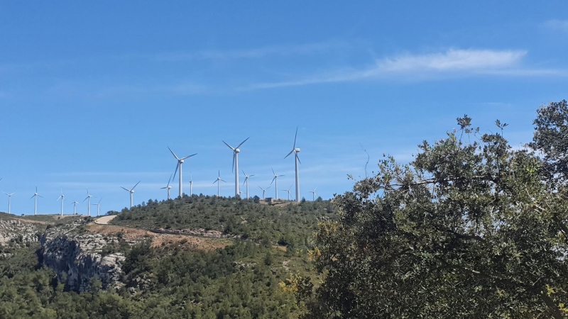 Windturbinen auf dem Col Roig