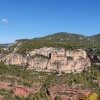 Sicht zu den Kletterfelsen bei Siurana