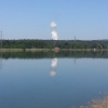 Dampffahne des nahen AKW's