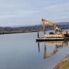 Bagger am Klingnauer Stausee