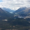 Blick zum Maloja über die Seen des Oberengadin