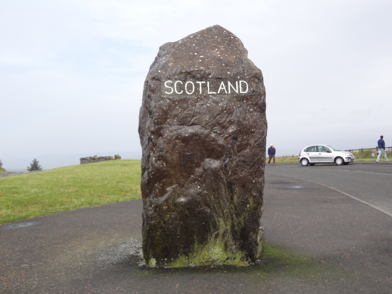 am Grenzübergang Schottland - England