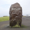 am Grenzübergang Schottland - England
