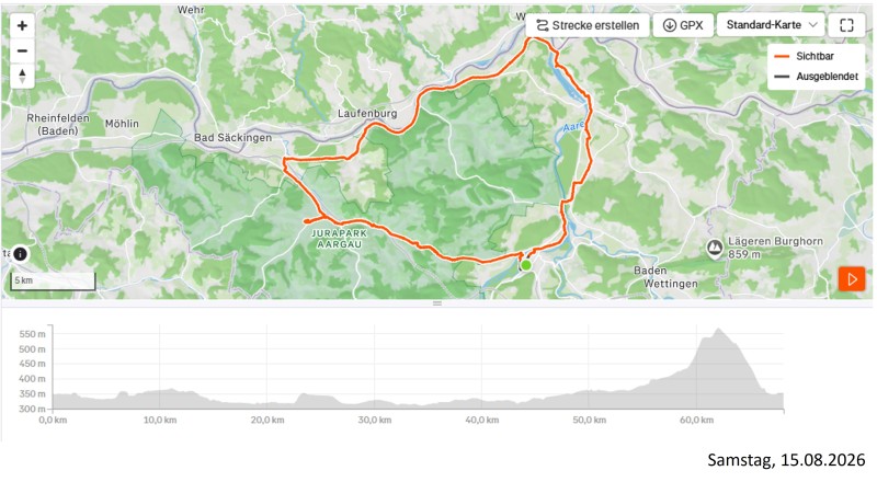 Kurrierfahrt um das östliche Ende des Jura