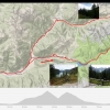Track der Fahrt über Passo Valles und Passo San Pellegrino