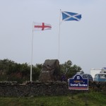 am Grenzübergang Schottland - England