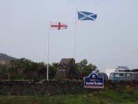 am Grenzübergang Schottland - England