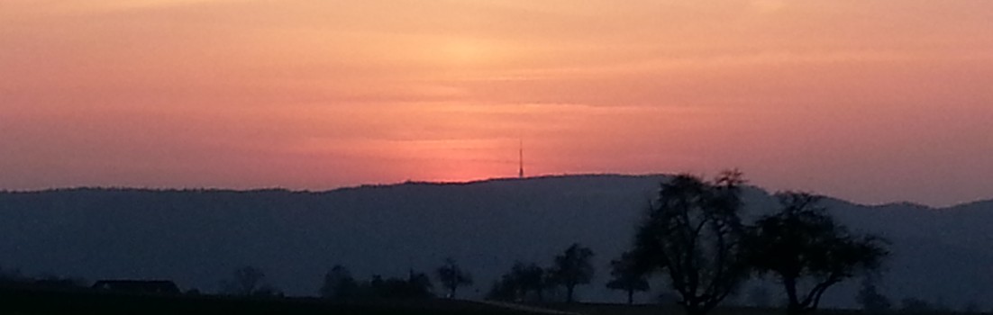 Sonnenuntergang über Würenlingen
