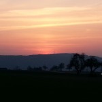Sonnenuntergang über Würenlingen