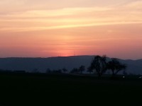 Sonnenuntergang über Würenlingen