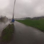 Dauerregen auf dem Arbeitsweg