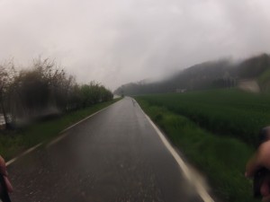 Regen unterwegs