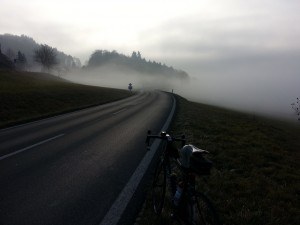 Kurze Zeit über dem Nebel