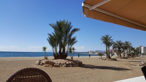 am Strand von Aguilas
