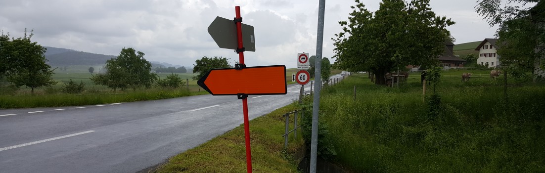 Umleitungen und Baustellen