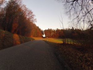 Letztes Abendrot am Wellenblech