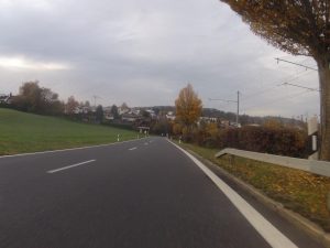 Abfahrt vom Mutschellen ins Limmattal