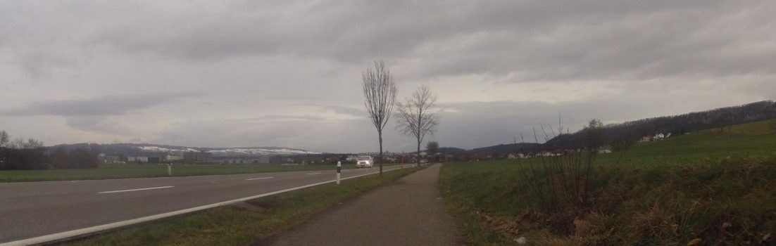 Radweg zwischen Scherz und Lupfig