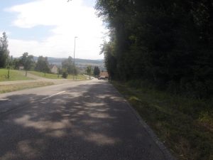 Abfahrt nach Wohlen hinunter, Blick ins Bünztal