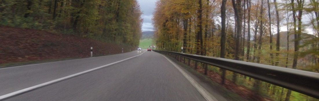 Abfahrt vom Bözberg ins Fricktal