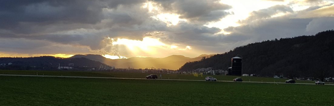 Abendstimung über dem Aaretal