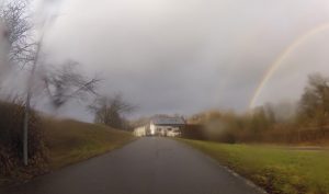 Mellingen und Regenbogen über der Reuss