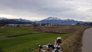 Blick in die Alpen, bei Eschenbach