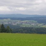 Blick vom Mutschellen über das Reusstal nach Niederwil