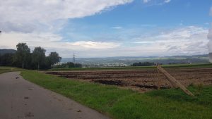 Auf der Höhe bei Reuental, Blick zurück ins Rheintal