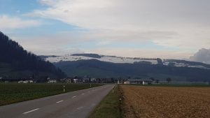 Rotberg mit Schnee