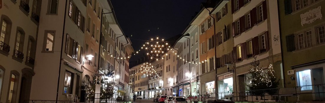Adventsbeleuchtung in der Stadt Brugg