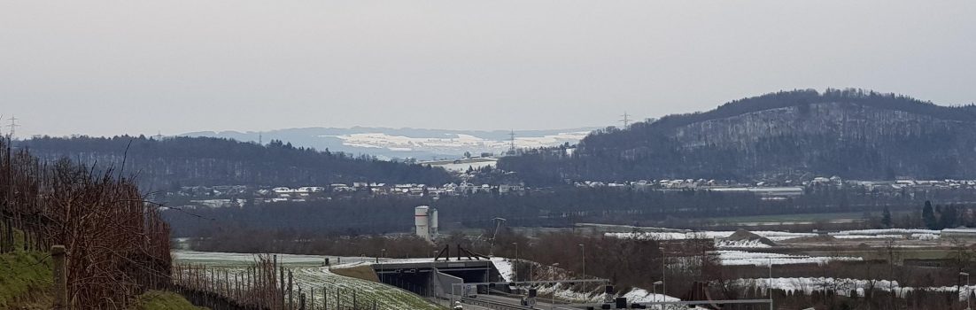 Blick über das Aaretal, Birrfeld, Reusstal an den Heitersberg