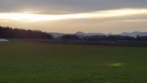 Abenstimmung über dem Reusstal