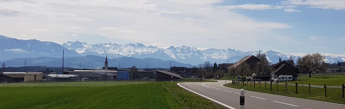 Auw, Blick in die Alpen