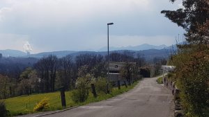 Blick in Richtung Jurakette, linkerhand das Aaretal mit Gösgen