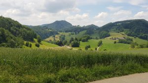 Blickauf die Passhöhe der Staffelegg