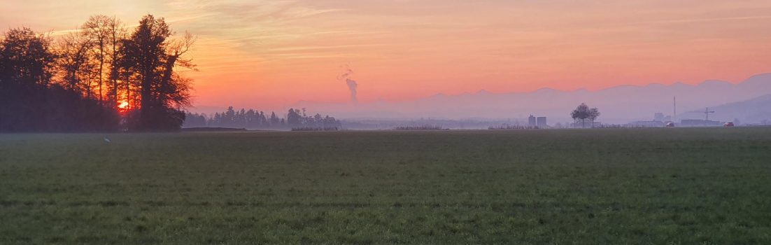 Bodennebel über dem Aaretal