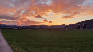 Abendrot über dem Jura